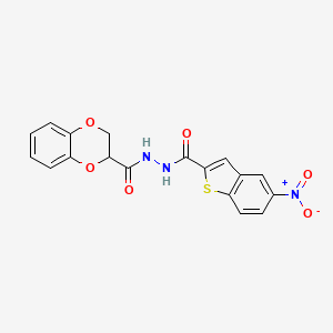 N'-(5-nitrobenzo[b]thiophene-2-carbonyl)-2,3-dihydrobenzo[b][1,4]dioxine-2-carbohydrazide