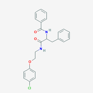 molecular formula C24H23ClN2O3 B299591 N-(1-benzyl-2-{[2-(4-chlorophenoxy)ethyl]amino}-2-oxoethyl)benzamide 