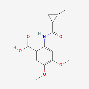 4,5-Dimethoxy-2-(2-methylcyclopropaneamido)benzoic acid