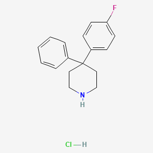 molecular formula C17H19ClFN B2995920 4-(4-Fluorophenyl)-4-phenylpiperidine hydrochloride CAS No. 1189673-94-6