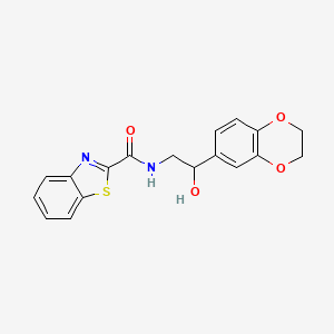 N-(2-(2,3-dihydrobenzo[b][1,4]dioxin-6-yl)-2-hydroxyethyl)benzo[d]thiazole-2-carboxamide