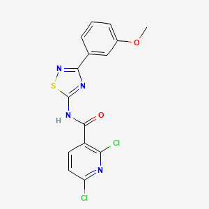 molecular formula C15H10Cl2N4O2S B2995924 2,6-dichloro-N-[3-(3-methoxyphenyl)-1,2,4-thiadiazol-5-yl]pyridine-3-carboxamide CAS No. 2094230-73-4