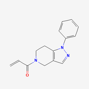 molecular formula C15H15N3O B2995925 1-(1-Phenyl-6,7-dihydro-4H-pyrazolo[4,3-c]pyridin-5-yl)prop-2-en-1-one CAS No. 2195966-34-6