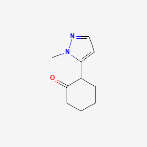 molecular formula C10H14N2O B2995933 2-(1-methyl-1H-pyrazol-5-yl)cyclohexan-1-one CAS No. 1339022-90-0