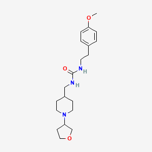 molecular formula C20H31N3O3 B2995941 1-(4-Methoxyphenethyl)-3-((1-(tetrahydrofuran-3-yl)piperidin-4-yl)methyl)urea CAS No. 2034205-21-3