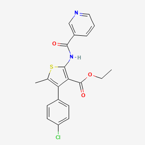 Ethyl 4-(4-chlorophenyl)-5-methyl-2-(nicotinamido)thiophene-3-carboxylate