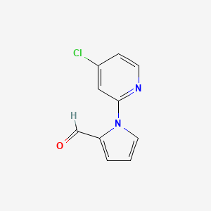molecular formula C10H7ClN2O B2995968 1-(4-chloropyridin-2-yl)-1H-pyrrole-2-carbaldehyde CAS No. 923203-39-8