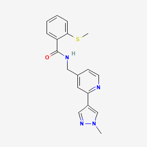 N-((2-(1-methyl-1H-pyrazol-4-yl)pyridin-4-yl)methyl)-2-(methylthio)benzamide