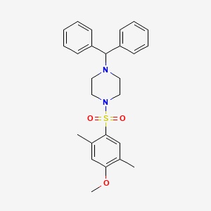 molecular formula C26H30N2O3S B2995981 1-(Diphenylmethyl)-4-(4-methoxy-2,5-dimethylbenzenesulfonyl)piperazine CAS No. 433695-26-2