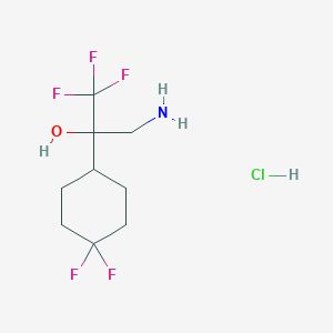 molecular formula C9H15ClF5NO B2995984 3-Amino-2-(4,4-difluorocyclohexyl)-1,1,1-trifluoropropan-2-ol;hydrochloride CAS No. 2375270-96-3