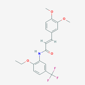 molecular formula C20H20F3NO4 B299599 3-(3,4-dimethoxyphenyl)-N-[2-ethoxy-5-(trifluoromethyl)phenyl]acrylamide 