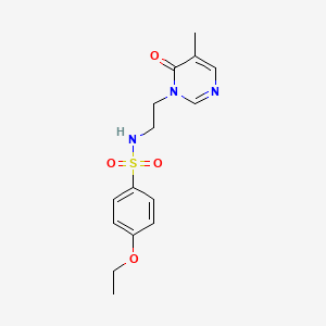 molecular formula C15H19N3O4S B2995995 4-ethoxy-N-(2-(5-methyl-6-oxopyrimidin-1(6H)-yl)ethyl)benzenesulfonamide CAS No. 1797586-95-8