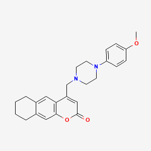 4-[[4-(4-Methoxyphenyl)piperazin-1-yl]methyl]-6,7,8,9-tetrahydrobenzo[g]chromen-2-one