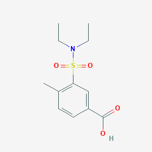 molecular formula C12H17NO4S B2996002 3-[(Diethylamino)sulfonyl]-4-methylbenzoic acid CAS No. 313259-91-5