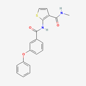 molecular formula C19H16N2O3S B2996016 N-methyl-2-(3-phenoxybenzamido)thiophene-3-carboxamide CAS No. 942011-34-9