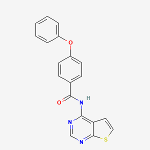 4-phenoxy-N-(thieno[2,3-d]pyrimidin-4-yl)benzamide