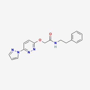 2-((6-(1H-pyrazol-1-yl)pyridazin-3-yl)oxy)-N-phenethylacetamide