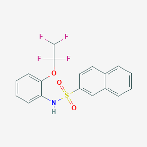 molecular formula C18H13F4NO3S B299603 N-[2-(1,1,2,2-tetrafluoroethoxy)phenyl]-2-naphthalenesulfonamide 