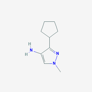 molecular formula C9H15N3 B2996030 3-环戊基-1-甲基-1H-吡唑-4-胺 CAS No. 1549469-17-1