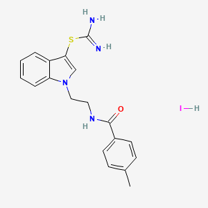1-(2-(4-methylbenzamido)ethyl)-1H-indol-3-yl carbamimidothioate hydroiodide