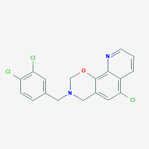 6-Chloro-3-(3,4-dichlorobenzyl)-3,4-dihydro-2H-[1,3]oxazino[5,6-h]quinoline