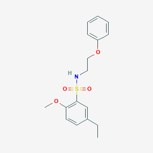 molecular formula C17H21NO4S B299604 5-ethyl-2-methoxy-N-(2-phenoxyethyl)benzenesulfonamide 