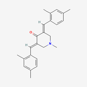 molecular formula C24H27NO B2996051 (3E,5E)-3,5-bis[(2,4-dimethylphenyl)methylidene]-1-methylpiperidin-4-one CAS No. 330657-24-4
