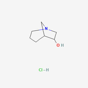 molecular formula C7H14ClNO B2996054 1-Azabicyclo[3.2.1]octan-6-ol hydrochloride CAS No. 1047676-77-6