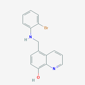 molecular formula C16H13BrN2O B2996057 5-[(2-Bromoanilino)methyl]-8-quinolinol CAS No. 618411-11-3