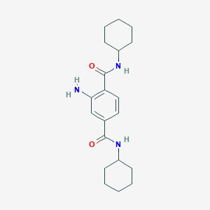 molecular formula C20H29N3O2 B299606 2-amino-N~1~,N~4~-dicyclohexylterephthalamide 