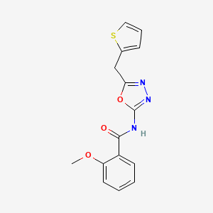 2-methoxy-N-(5-(thiophen-2-ylmethyl)-1,3,4-oxadiazol-2-yl)benzamide