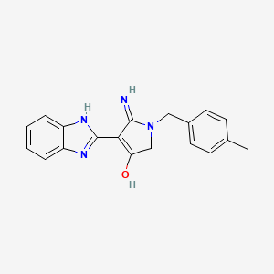 5-amino-4-(1H-benzo[d]imidazol-2-yl)-1-(4-methylbenzyl)-1H-pyrrol-3(2H)-one