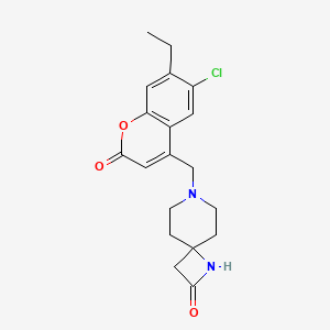 molecular formula C19H21ClN2O3 B2996094 7-[(6-chloro-7-ethyl-2-oxo-2H-chromen-4-yl)methyl]-1,7-diazaspiro[3.5]nonan-2-one CAS No. 1241013-56-8
