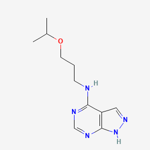 molecular formula C11H17N5O B2996095 N-[3-(propan-2-yloxy)propyl]-1H-pyrazolo[3,4-d]pyrimidin-4-amine CAS No. 1021206-76-7