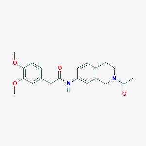 molecular formula C21H24N2O4 B2996099 N-(2-acetyl-1,2,3,4-tetrahydroisoquinolin-7-yl)-2-(3,4-dimethoxyphenyl)acetamide CAS No. 955758-22-2