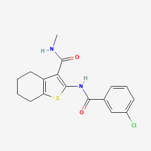molecular formula C17H17ClN2O2S B2996105 2-(3-氯苯甲酰胺)-N-甲基-4,5,6,7-四氢苯并[b]噻吩-3-甲酰胺 CAS No. 892976-68-0