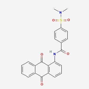 molecular formula C23H18N2O5S B2996107 4-(二甲基氨磺酰基)-N-(9,10-二氧代-9,10-二氢蒽-1-基)苯甲酰胺 CAS No. 95225-44-8