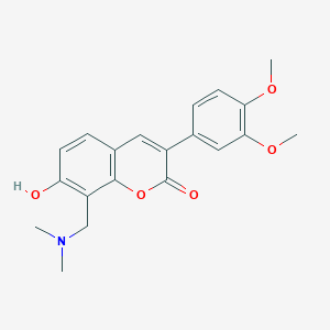 molecular formula C20H21NO5 B2996110 3-(3,4-dimethoxyphenyl)-8-((dimethylamino)methyl)-7-hydroxy-2H-chromen-2-one CAS No. 869081-01-6