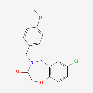 molecular formula C17H16ClNO3 B2996111 7-chloro-4-(4-methoxybenzyl)-4,5-dihydro-1,4-benzoxazepin-3(2H)-one CAS No. 1326851-72-2