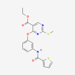 Ethyl 2-(methylsulfanyl)-4-{3-[(2-thienylcarbonyl)amino]phenoxy}-5-pyrimidinecarboxylate