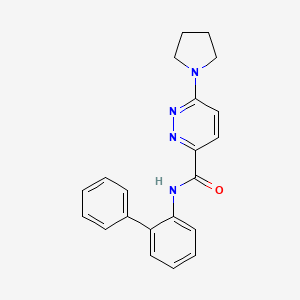 molecular formula C21H20N4O B2996122 N-([1,1'-联苯]-2-基)-6-(吡咯烷-1-基)嘧啶-3-甲酰胺 CAS No. 1396791-01-7