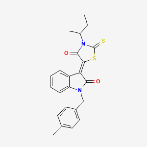 (Z)-3-(sec-butyl)-5-(1-(4-methylbenzyl)-2-oxoindolin-3-ylidene)-2-thioxothiazolidin-4-one