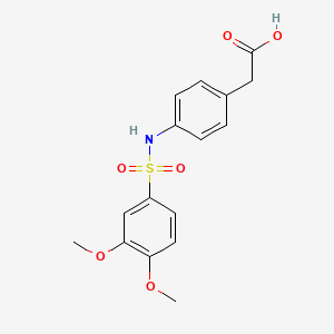 2-[4-(3,4-Dimethoxybenzenesulfonamido)phenyl]acetic acid