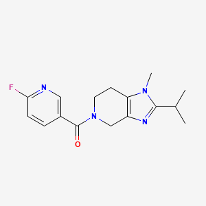 2-fluoro-5-[1-methyl-2-(propan-2-yl)-1H,4H,5H,6H,7H-imidazo[4,5-c]pyridine-5-carbonyl]pyridine