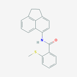 molecular formula C20H17NOS B299614 N-(1,2-dihydro-5-acenaphthylenyl)-2-(methylsulfanyl)benzamide 