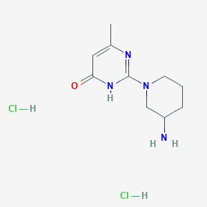 2-(3-Aminopiperidin-1-yl)-6-methyl-3,4-dihydropyrimidin-4-one dihydrochloride