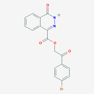 molecular formula C17H11BrN2O4 B299616 2-(4-Bromophenyl)-2-oxoethyl 4-oxo-3,4-dihydro-1-phthalazinecarboxylate 