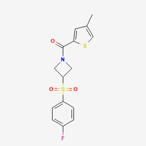 (3-((4-Fluorophenyl)sulfonyl)azetidin-1-yl)(4-methylthiophen-2-yl)methanone