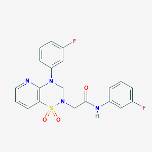 N-(3-fluorophenyl)-2-(4-(3-fluorophenyl)-1,1-dioxido-3,4-dihydro-2H-pyrido[2,3-e][1,2,4]thiadiazin-2-yl)acetamide