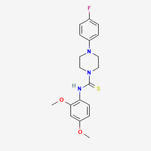 molecular formula C19H22FN3O2S B2996165 N-(2,4-dimethoxyphenyl)-4-(4-fluorophenyl)piperazine-1-carbothioamide CAS No. 433312-73-3